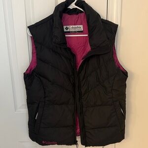 Columbia Black Vest with Pink Lining